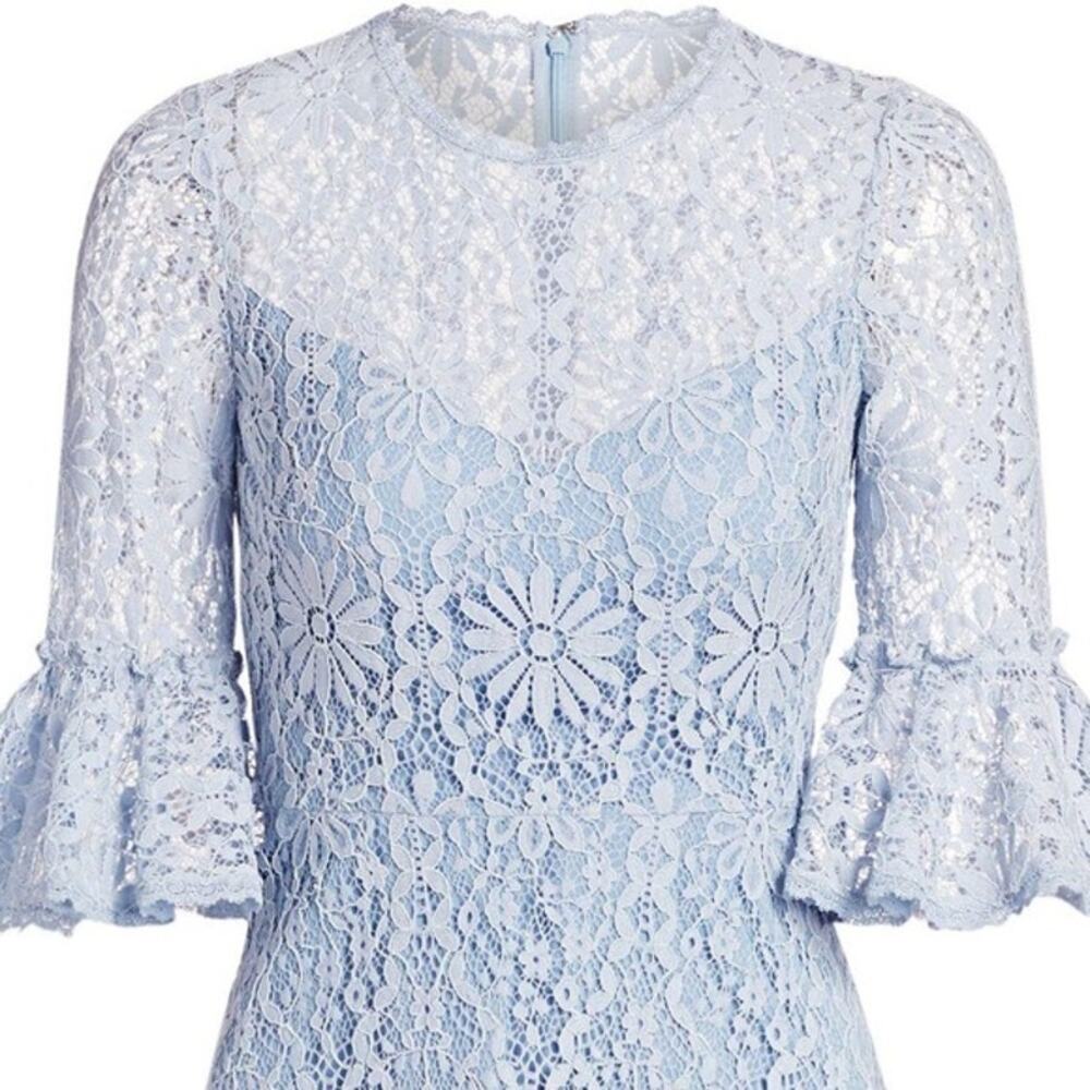 NWT BHLDN ML Monique Lhuillier Blue Michaela Lace Mini Dress 4 MSRP $425 - Picture 12 of 14